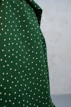 Haru Green Dots Japanese Seersucker