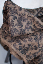 Mori Brown Toile De Jouy Japanese Seersucker