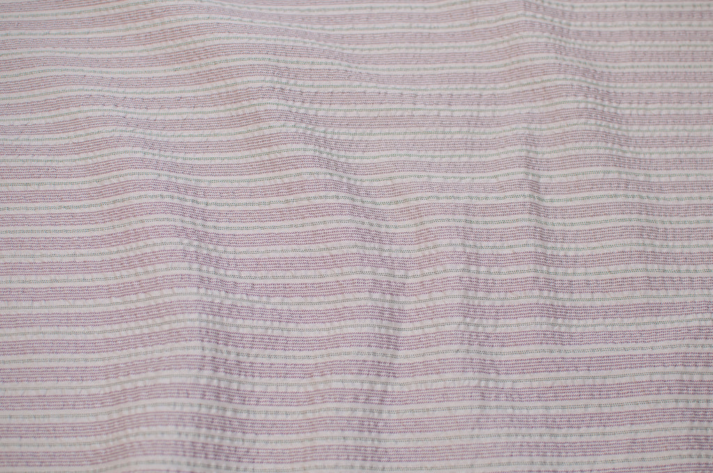 Shima Beige Stripes Japanese Seersucker