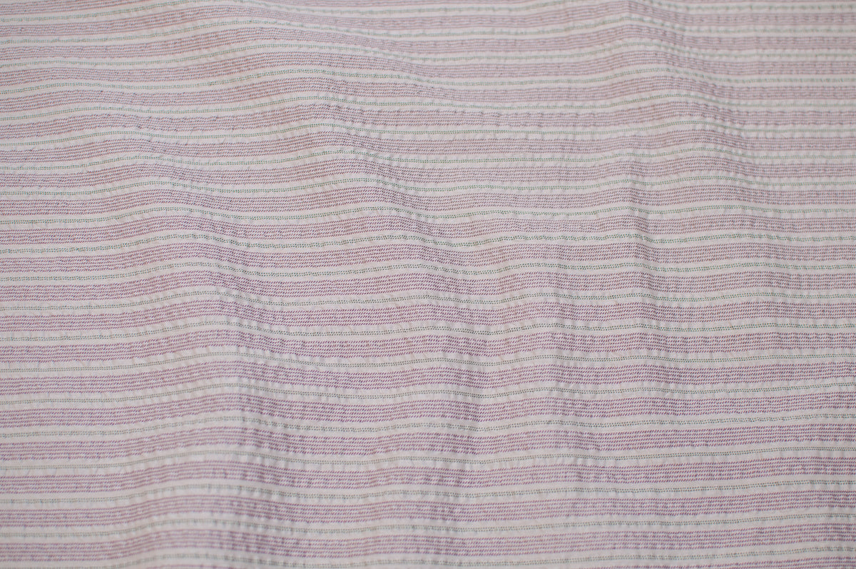 Shima Beige Stripes Japanese Seersucker