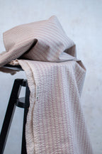 Shima Beige Stripes Japanese Seersucker