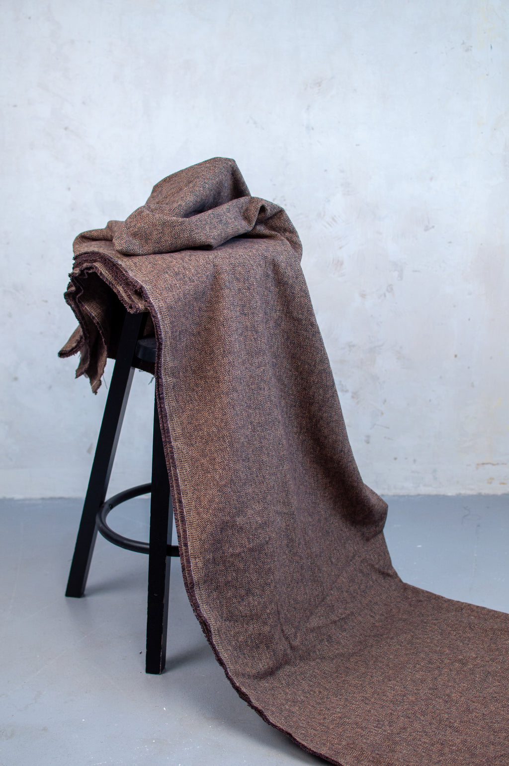 Sugi Brown Japanese Tweed Cotton