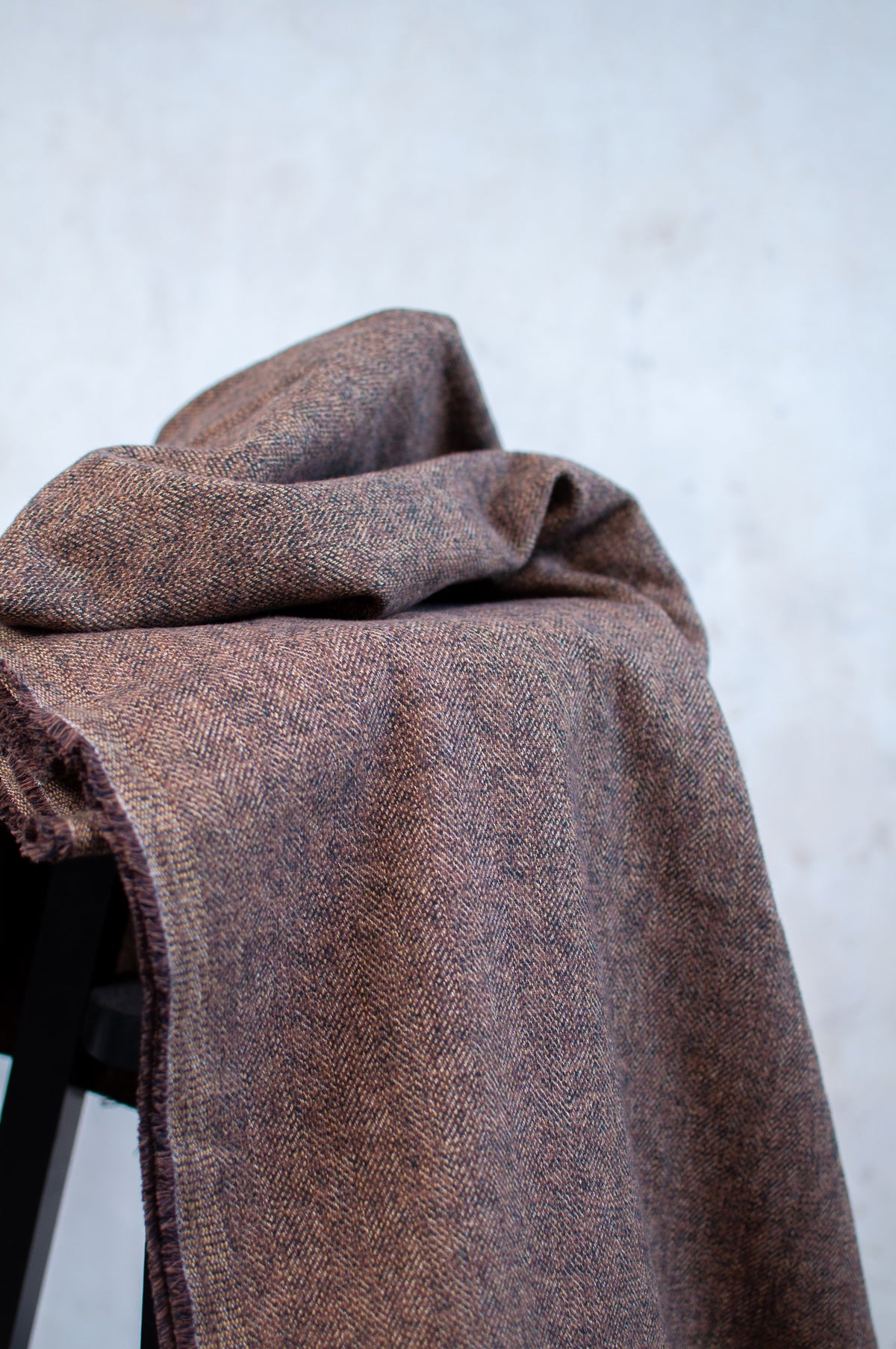 Sugi Brown Japanese Tweed Cotton