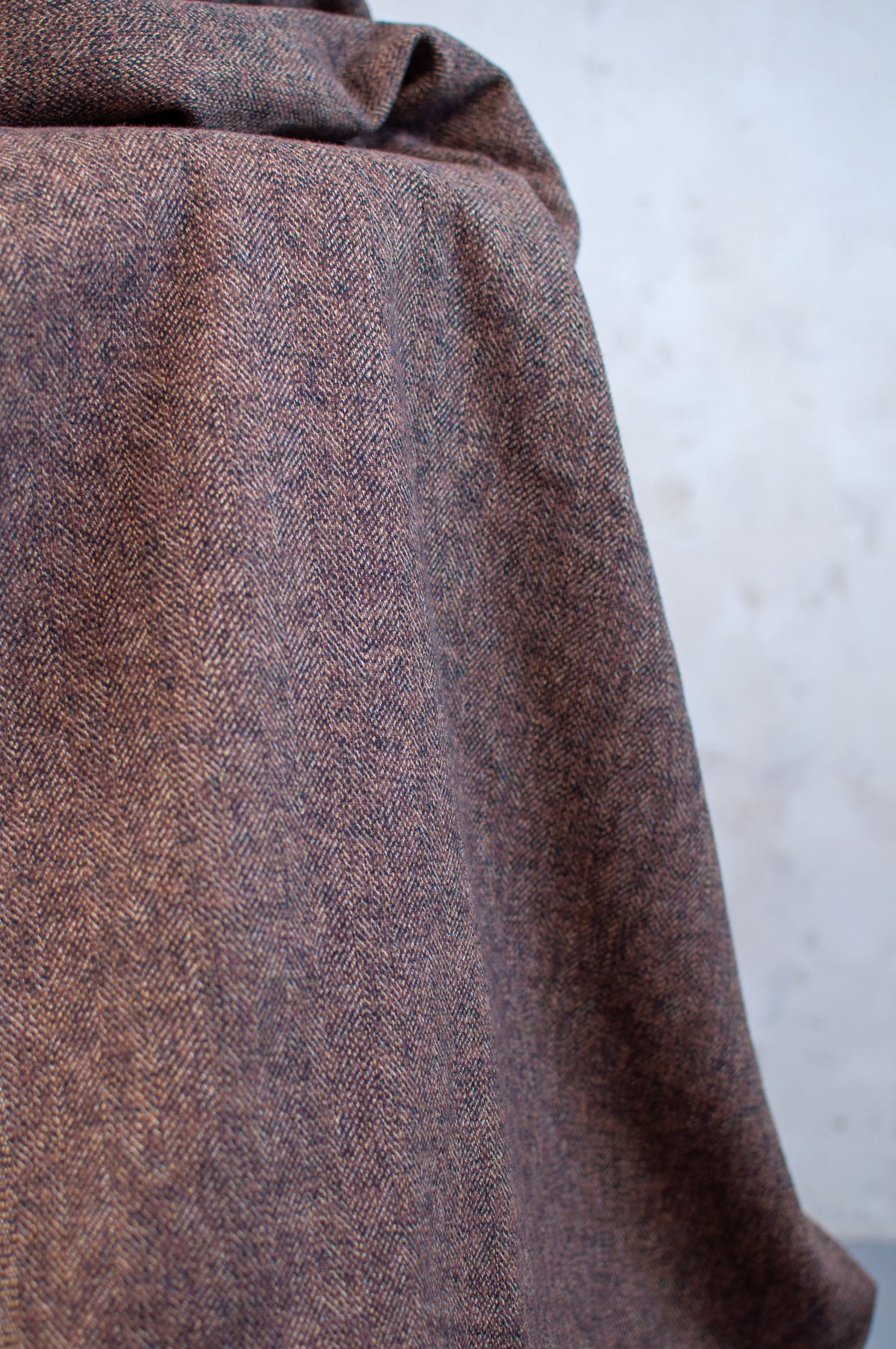 Sugi Brown Japanese Tweed Cotton