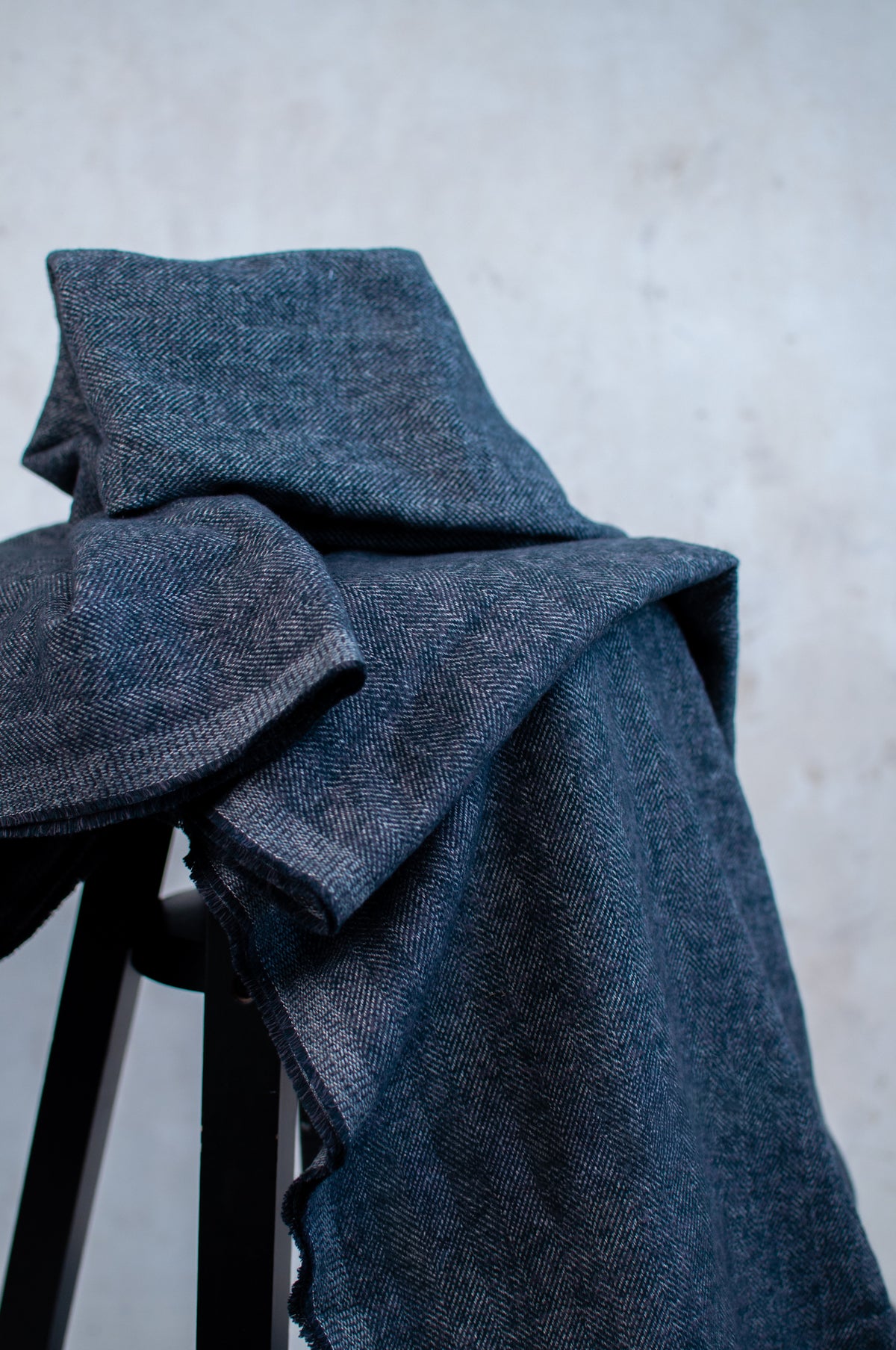 Sugi Dark Navy Japanese Tweed Cotton