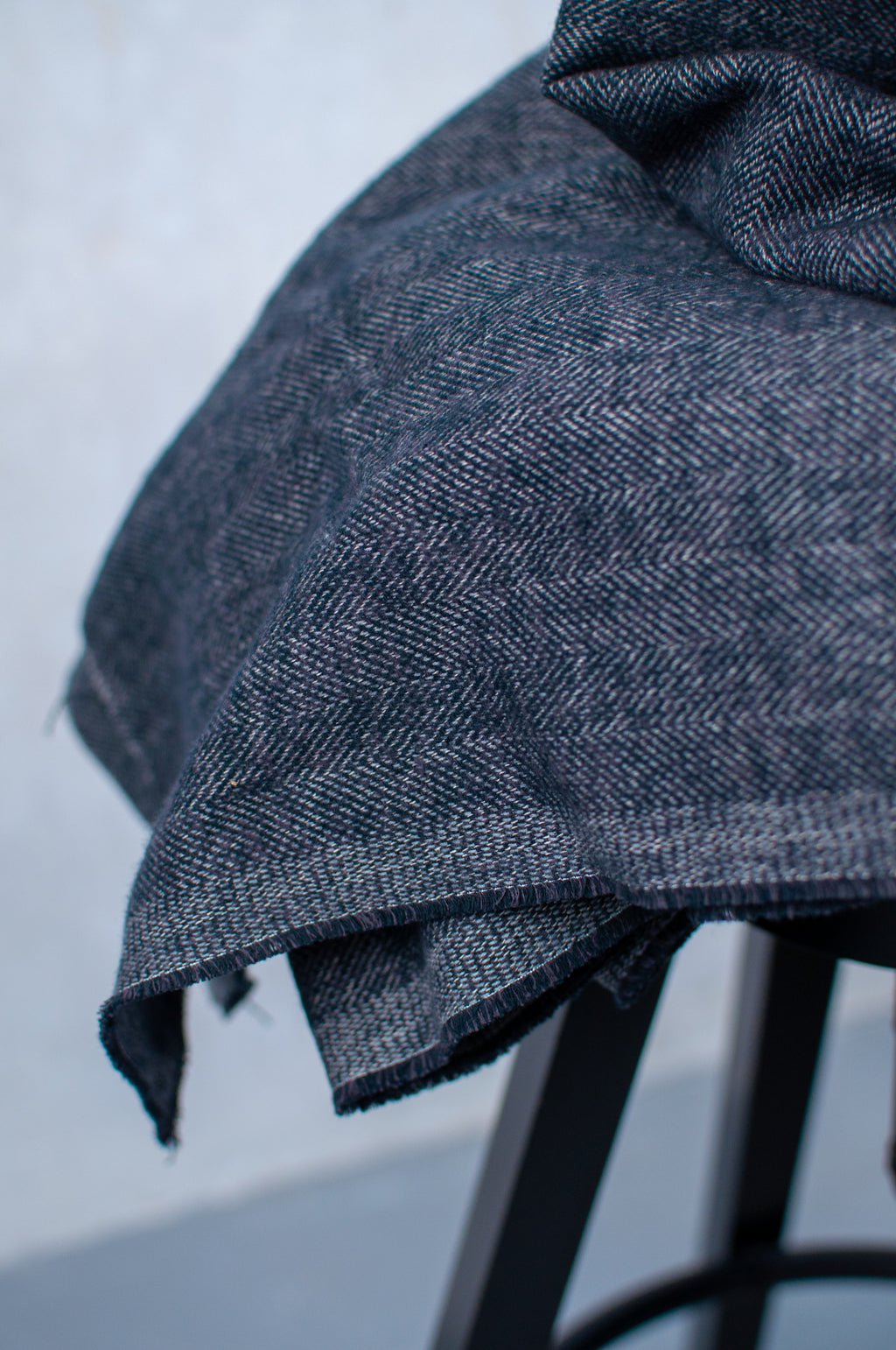 Sugi Dark Navy Japanese Tweed Cotton