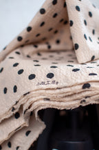 Yoko Beige Dots Japanese Seersucker